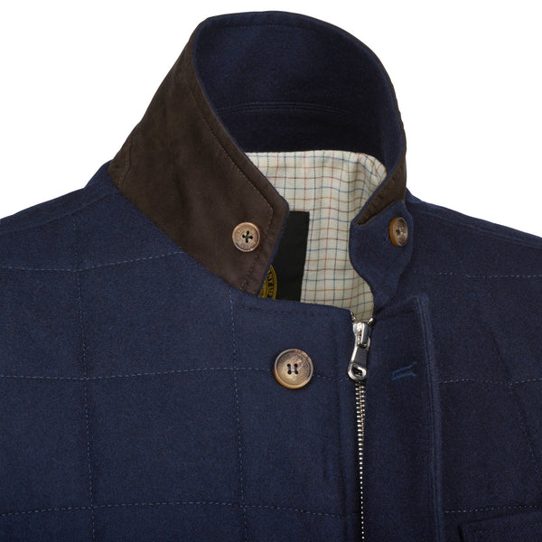 Navy Ebury Flannel Gilet