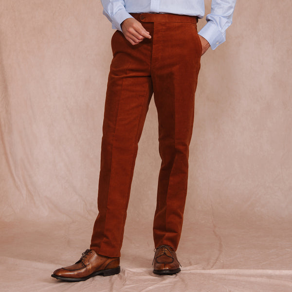 Copper Orange Moleskin Trousers