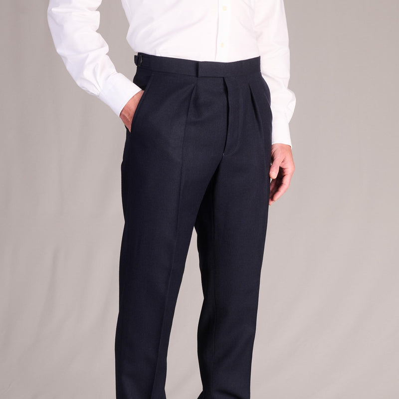 WORSTED & CAVALRY TWILL TROUSERS