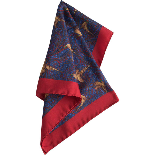 Blue Pheasant Paisley Silk Hank