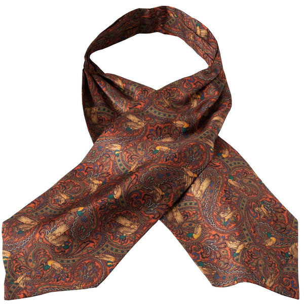 Orange Duck Silk Cravat