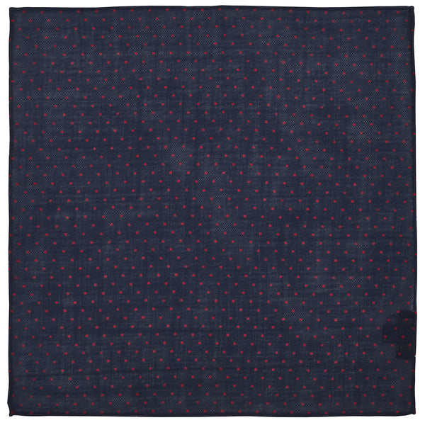 Navy Cashmere Red Spot Hank