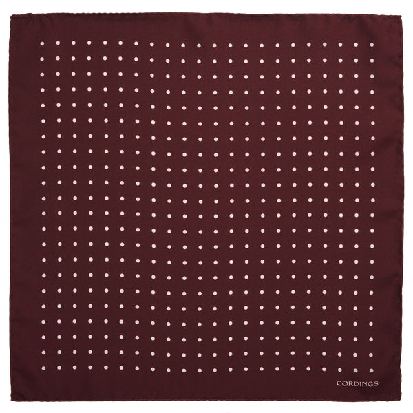 Burgundy Silk White Spot Hank