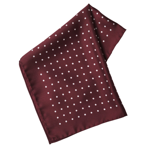 Burgundy Silk White Spot Hank