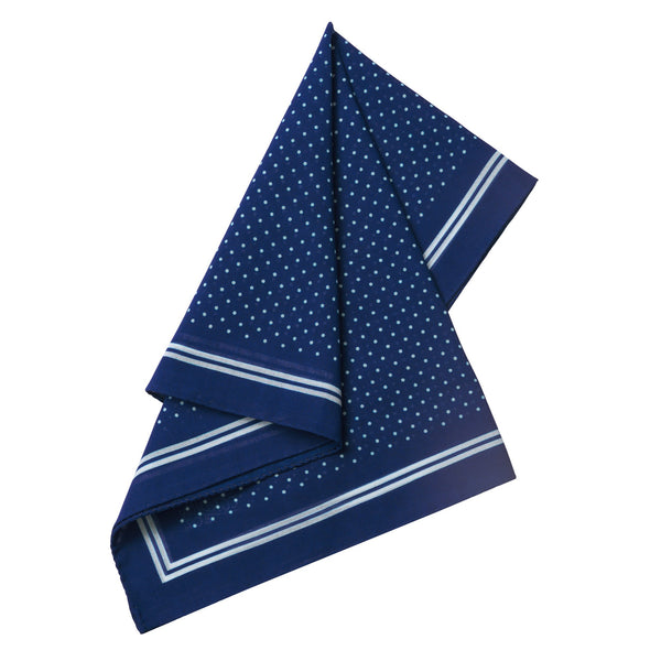 Navy White Fine Cotton Spot Hank