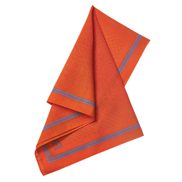 Orange Blue Fine Cotton Spot Hank