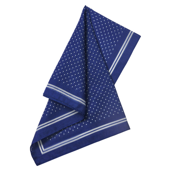 Royal Blue Silk Cotton Voile Spot Hank