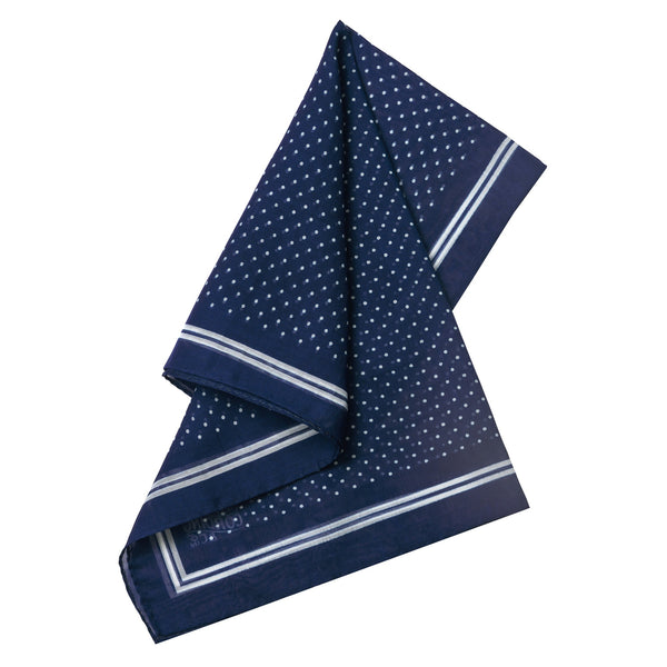 Navy White Silk Cotton Voile Spot Hank