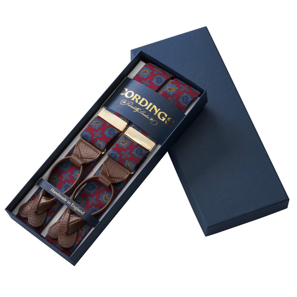 Red Madder Silk Braces