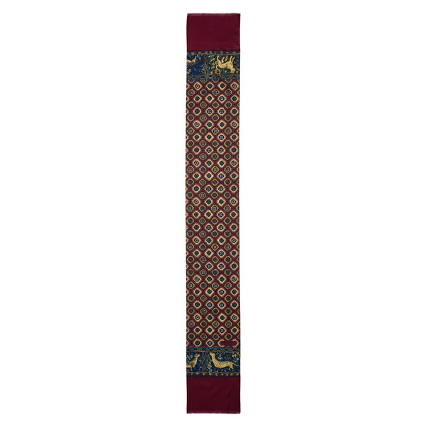Burgundy Medieval Animal Scarf