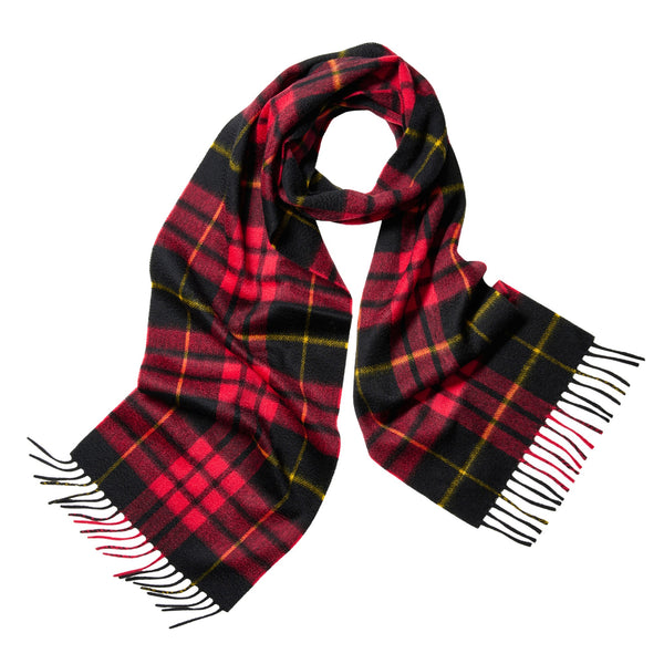 Red Yellow Check Cashmere Scarf