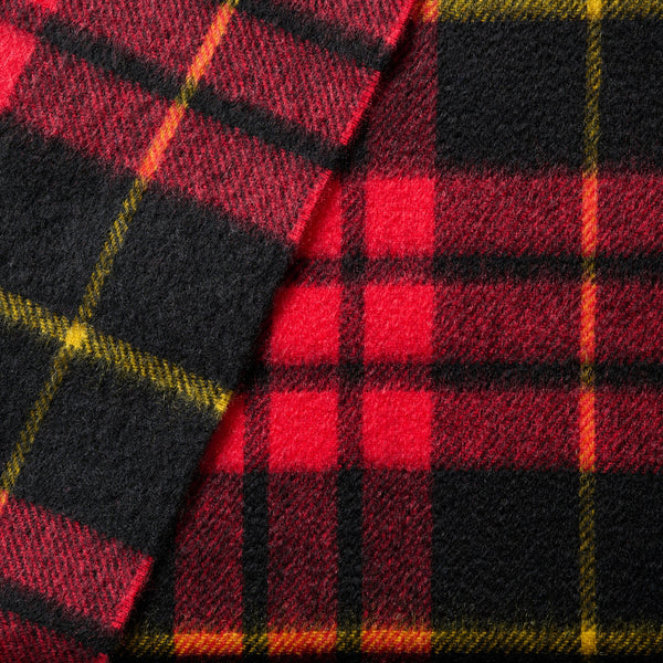 Red Yellow Check Cashmere Scarf