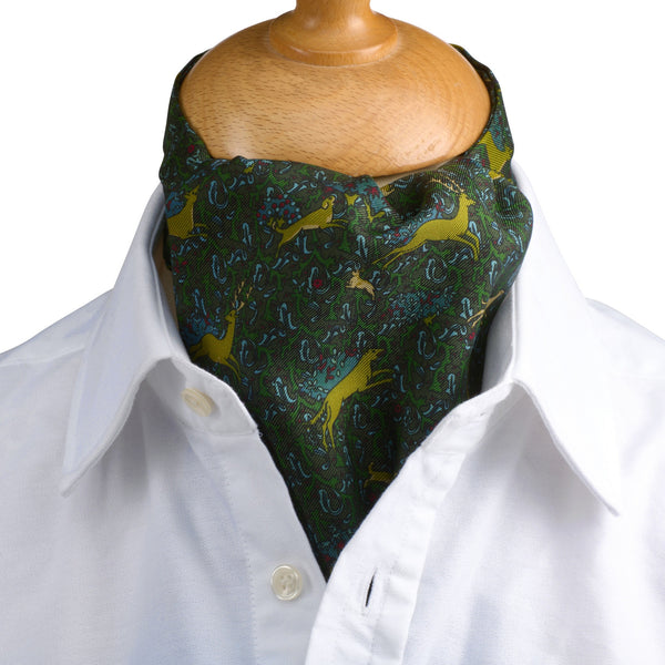 Olive Running Stag Cravat