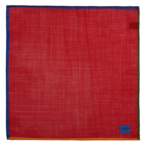 Red 4 Coloured Corners Wool & Silk Hank