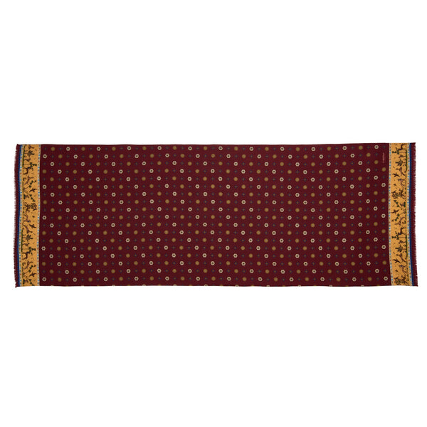 Burgundy Rose Wool & Silk Scarf