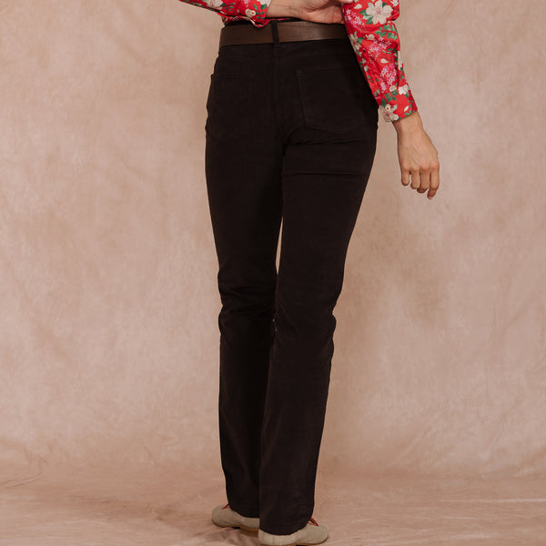 Chocolate Brown Stretch Moleskin Jeans