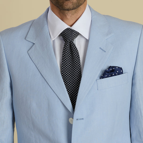 Navy Military Silk Knitted Tie