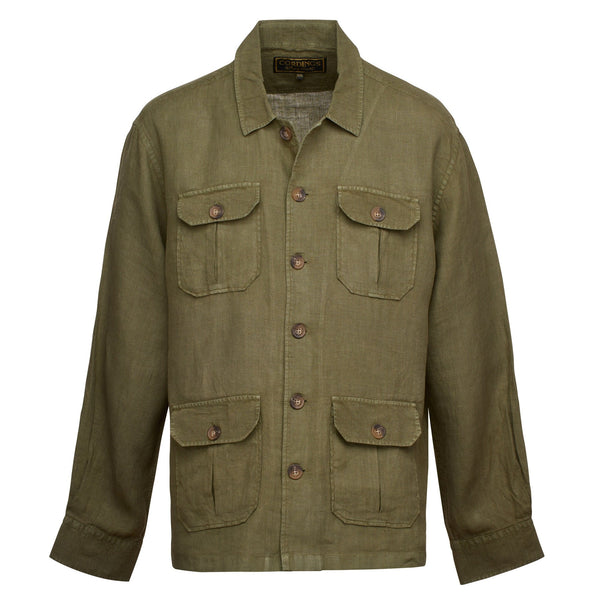 Sage Green Kruger Linen Shirt Jacket