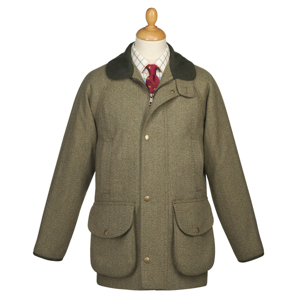 Firley Herringbone Tweed Field Coat