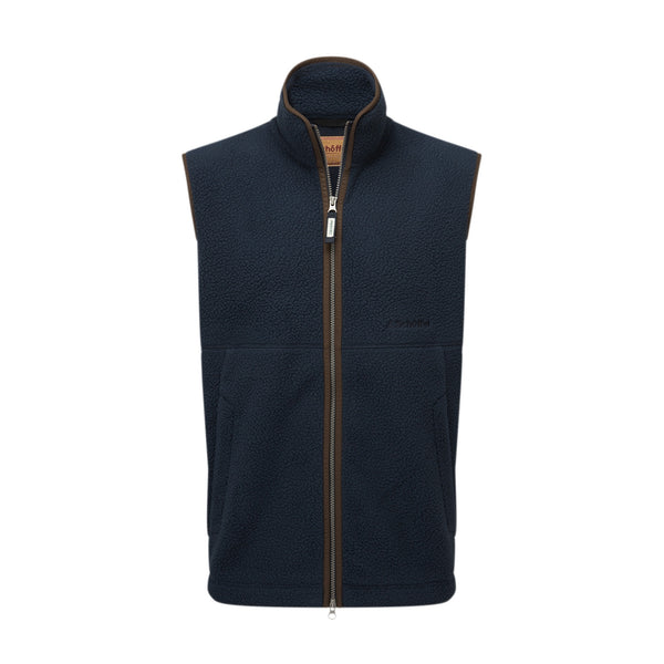 True Navy Schöffel Oakham Retro Fleece Gilet