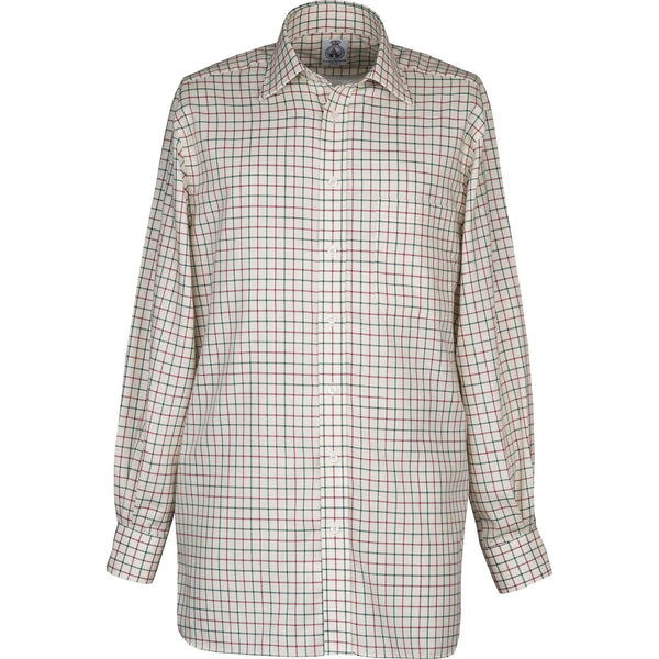 Green Wine Medium Check Tattersall Shirt