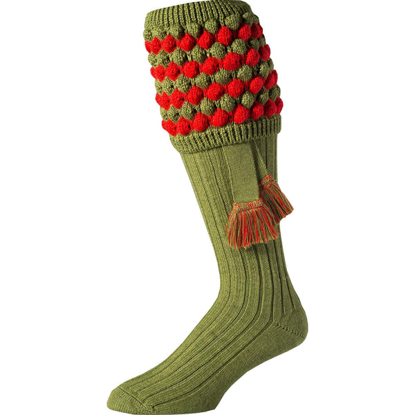Moss Green Angus Bobble Top Shooting Stocking