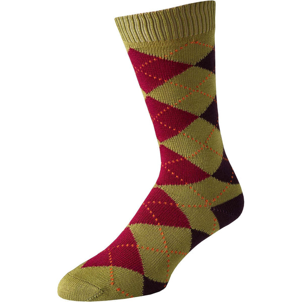 Green Khaki Angus Argyle Sock
