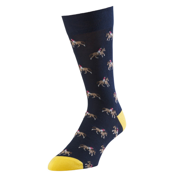 Navy Horse Riding Sock