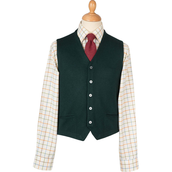 Bottle Green Merino Waistcoat