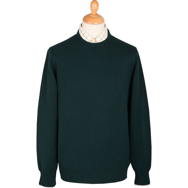 Tartan Green Lambswool Crewneck Jumper