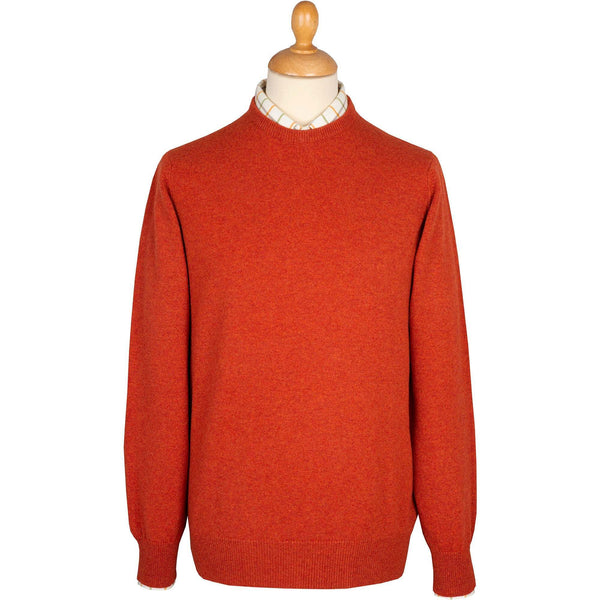 Rust Lambswool Crew Neck Jumper