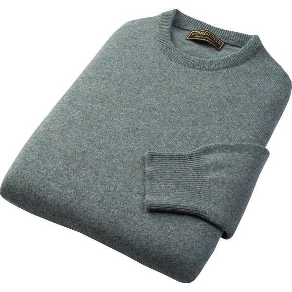 Sage Marl Lambswool Crew Neck Jumper