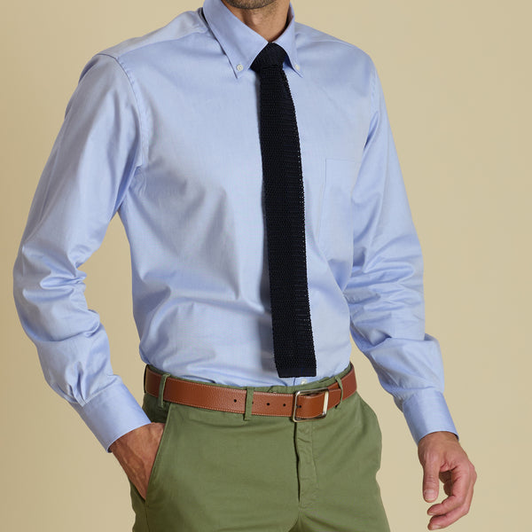 Navy Heavy Silk Knitted Tie
