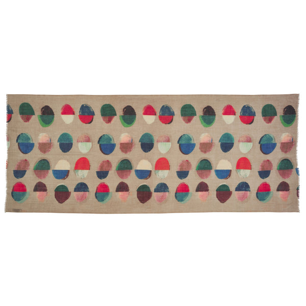 Circle Print Merino Scarf