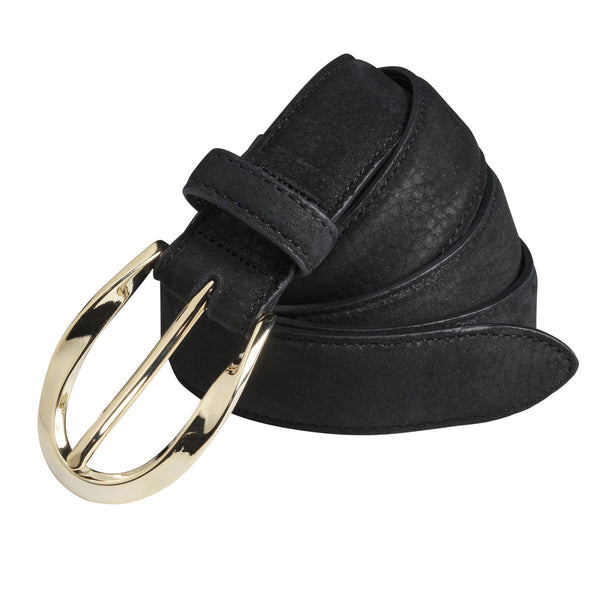 Black Nubuck Twist Belt