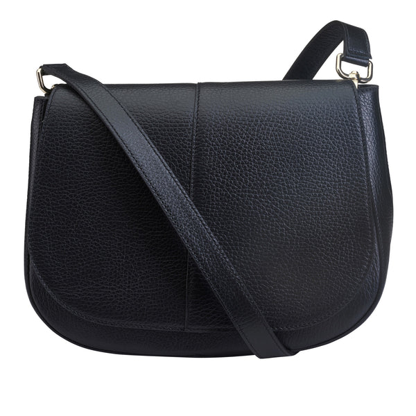 Black Leather Clutch Handbag
