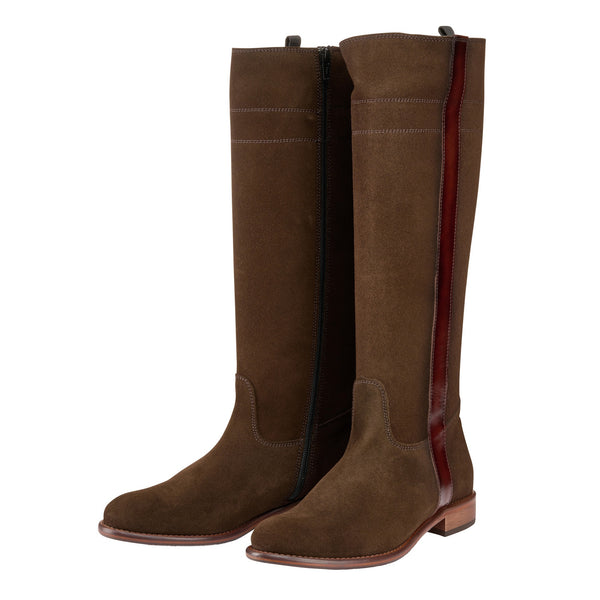 Long Suede Leather Band Boot