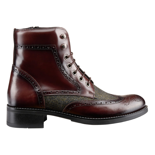 Wetherby Tweed Leather Boot