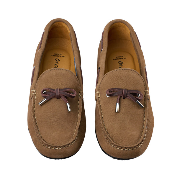 Taupe Suede Deck Loafers