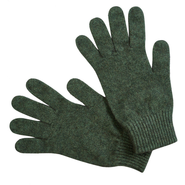 Green Merino Possum Gloves