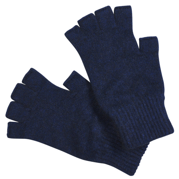 Navy Possum Fingerless Gloves