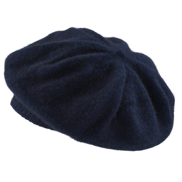 Navy Merino Possum Beret