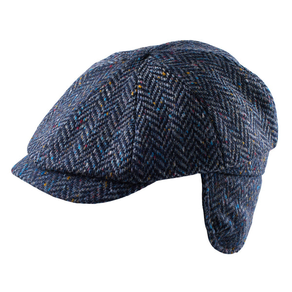 Blue Newsboy Herringbone Cap