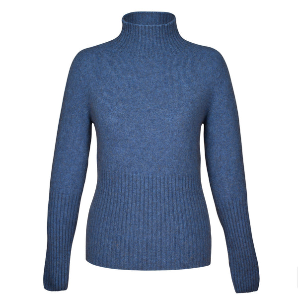 Pale Blue Possum Merino Turtle Neck