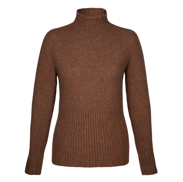 Brown Possum Merino Turtle Neck