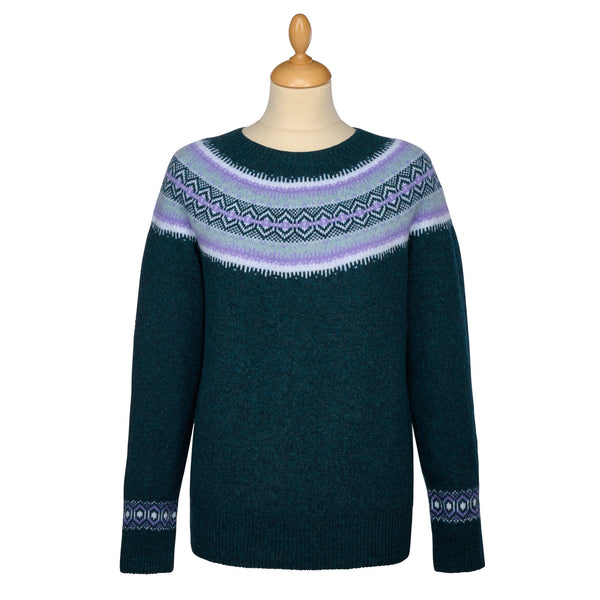 Blue and Purple Geelong Fairisle Jumper