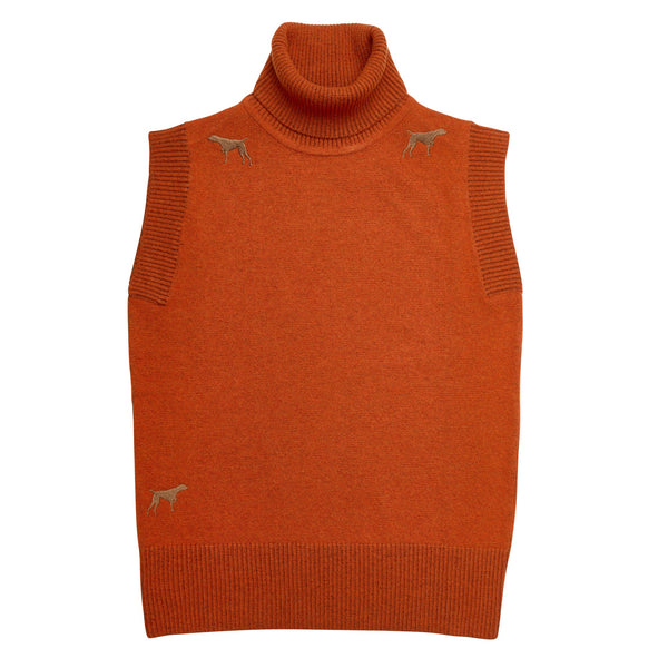 Rust Roll Neck Pointer Dog Tank