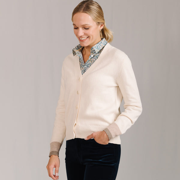 Ivory Mabel Wool & Cashmere Cardigan