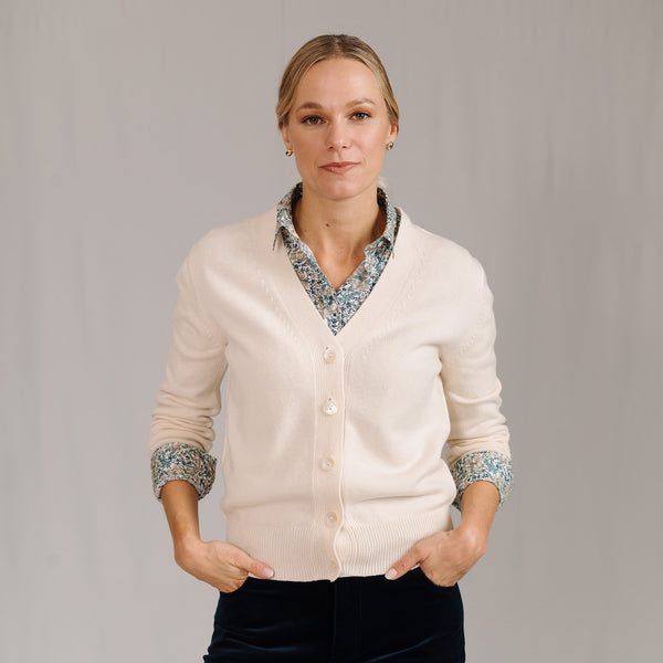 Ivory Mabel Wool & Cashmere Cardigan