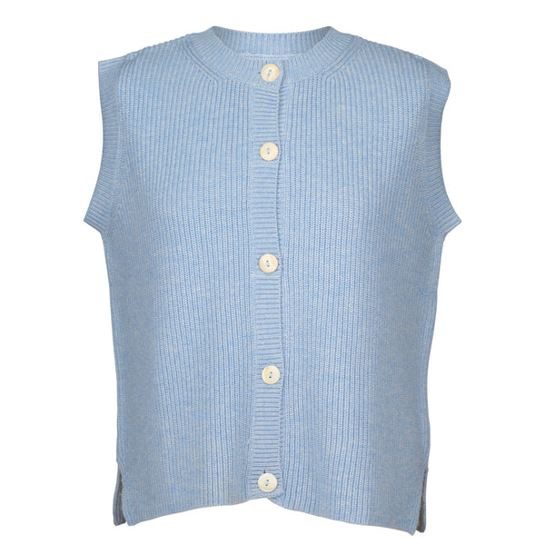 Pale Blue Lambswool & Cashmere Slipover